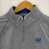 アバクロンビーアンドフィッチ Abercrombie & Fitch 刺繍ロゴ ハーフジップ スウェット メンズ import:M