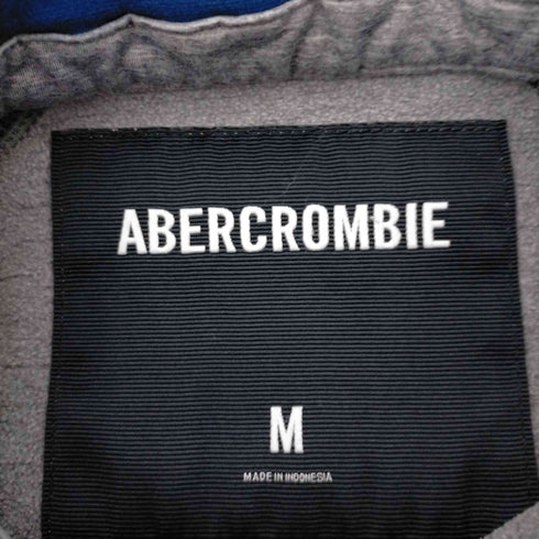 アバクロンビーアンドフィッチ Abercrombie & Fitch 刺繍ロゴ ハーフジップ スウェット メンズ import:M