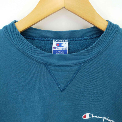 チャンピオン Champion 90S 青タグ後期 USA製 AUTHENTIC ATLETIC APPAREL Vガゼットロゴスウェット メンズ LARGE