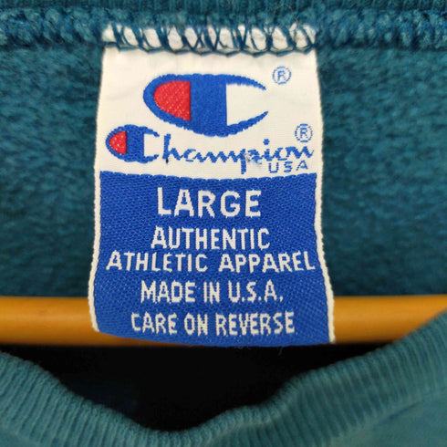 チャンピオン Champion 90S 青タグ後期 USA製 AUTHENTIC ATLETIC APPAREL Vガゼットロゴスウェット メンズ LARGE