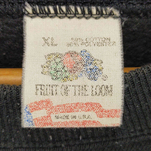 フルーツオブザルーム FRUIT OF THE LOOM 80S USA製 フロントロゴスウェット メンズ XL