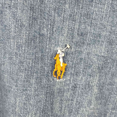 ラルフローレン RALPH LAUREN ポニー刺繍 ボタンダウン デニムシャツ メンズ JPN:XS