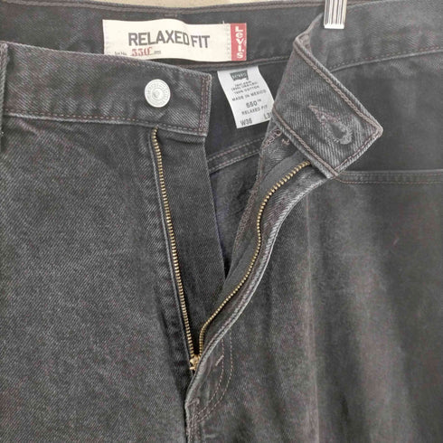 リーバイス Levis メキシコ製 550 RELAXED FIT 後染め ブラックデニムパンツ メンズ 36