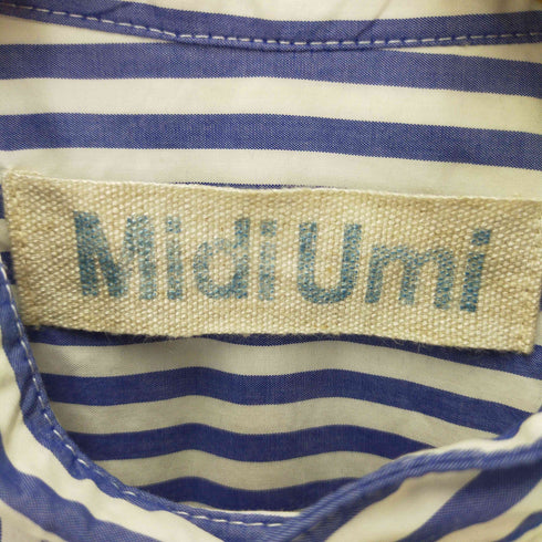ミディウミ MidiUmi ハンドカラー ストライプ シャツ レディース
