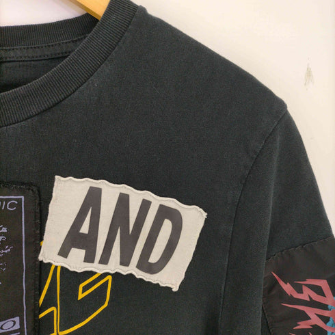 ディーゼル DIESEL 刺繍 ワッペン プリント半袖Tシャツ メンズ import:S