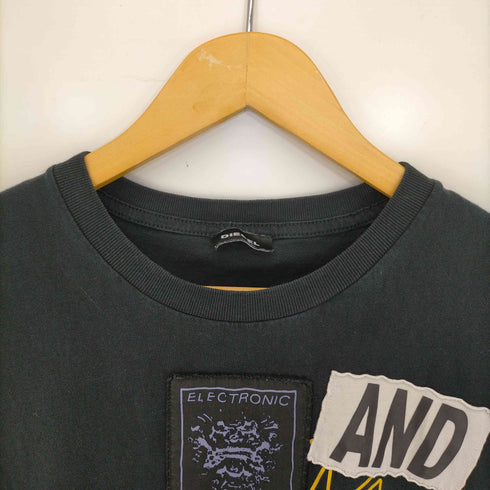 ディーゼル DIESEL 刺繍 ワッペン プリント半袖Tシャツ メンズ import:S