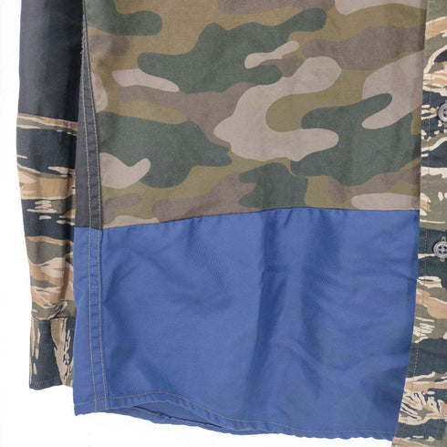 ディーゼル DIESEL 迷彩切替 コットン ナイロンシャツ メンズ import:L