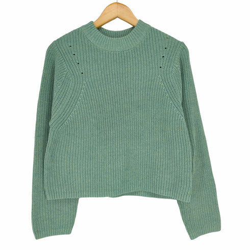 グリーンレーベルリラクシング GREEN LABEL RELAXING ミックス カラー アゼ クルーネック プルオーバー ニット レディース FREE