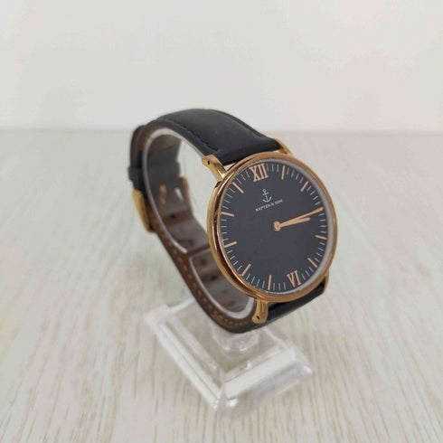 キャプテンアンドサンズ kapten&sons 36MM CAMPINA WATER RESISTANT 黒盤レザー 腕時計 レディース