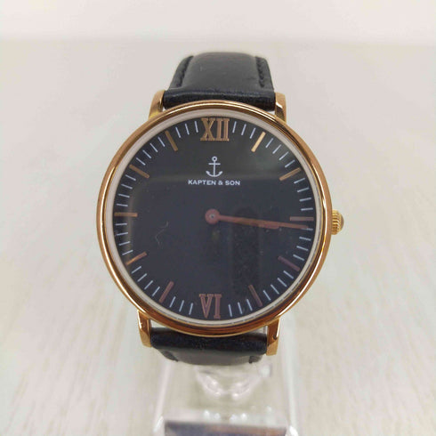 キャプテンアンドサンズ kapten&sons 36MM CAMPINA WATER RESISTANT 黒盤レザー 腕時計 レディース