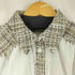 ザラ ZARA White Texture Tweed Blouse Top Shirt レディース US M