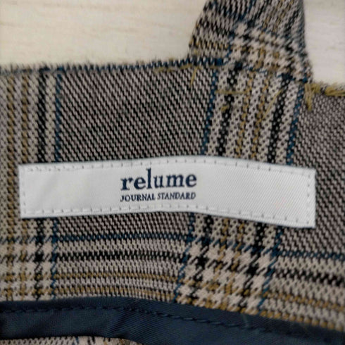 ジャーナルスタンダードレリューム JOURNAL STANDARD relume チェックハイウエストサロペットパンツ レディース 38