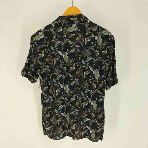 リーツテイラーザズー REATS TAILOR ZAZOUS リーフ柄 オープンカラー ダブルポケット S/S レーヨン シャツ メンズ US:38