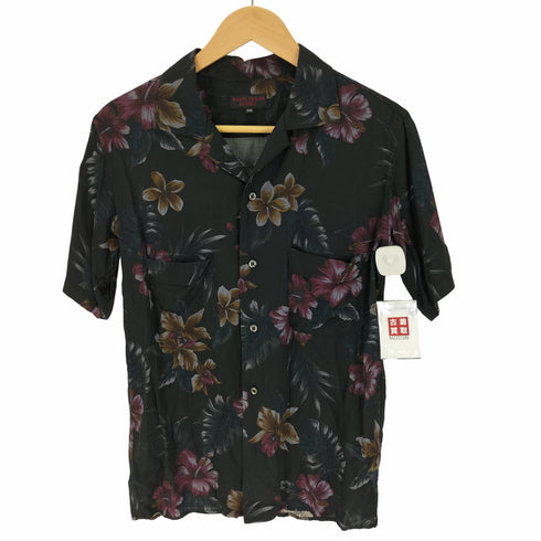 リーツテイラーザズー REATS TAILOR ZAZOUS ハイビスカス柄 オープンカラー ダブルポケット S/S レーヨン シャツ メンズ UK:38