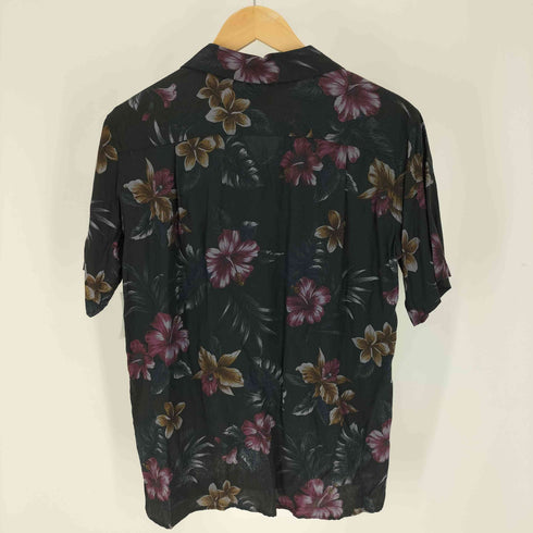 リーツテイラーザズー REATS TAILOR ZAZOUS ハイビスカス柄 オープンカラー ダブルポケット S/S レーヨン シャツ メンズ UK:38
