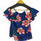 バナナリパブリック BANANA REPUBLIC フリルスリーブ 花柄キャミトップシャツ 総柄 レディース import:XS