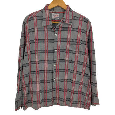 Di Lido 開襟 ボックス チェックシャツ メンズ import:L