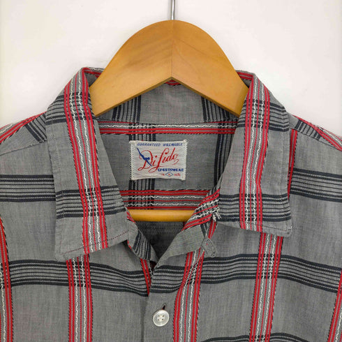 Di Lido 開襟 ボックス チェックシャツ メンズ import:L