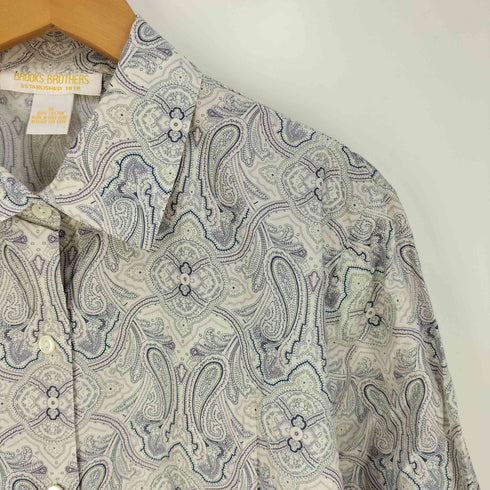 ブルックスブラザーズ BROOKS BROTHERS 総柄 ペイズリー レギュラーカラーシャツ レディース 16