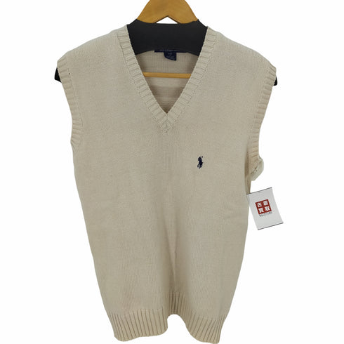 ポロバイラルフローレン Polo by RALPH LAUREN 90S Vネックニットベスト ポニー刺繍 メンズ import:M