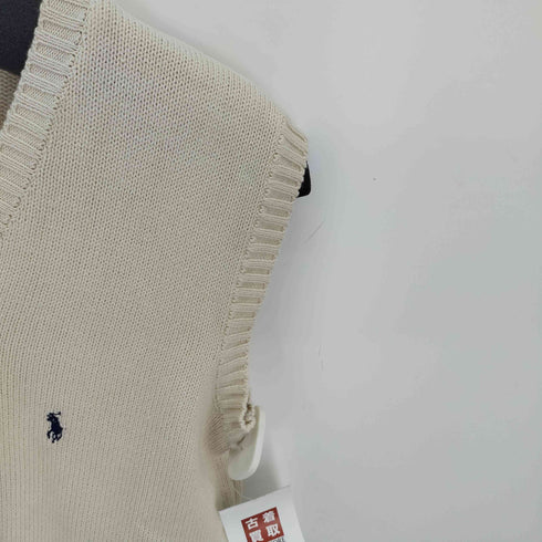ポロバイラルフローレン Polo by RALPH LAUREN 90S Vネックニットベスト ポニー刺繍 メンズ import:M