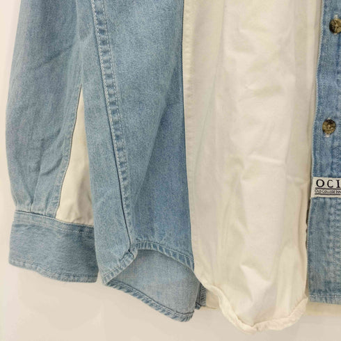 OLD COLLEGE INN 90s デニム切替オーバーサイズシャツ メンズ