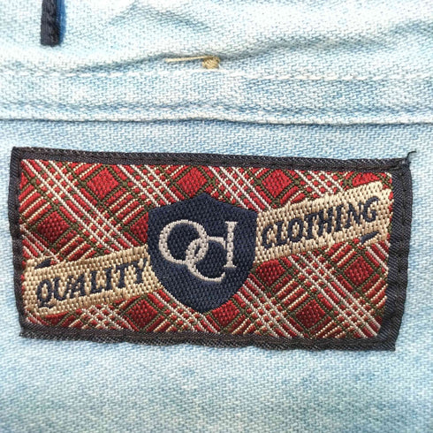 OLD COLLEGE INN 90s デニム切替オーバーサイズシャツ メンズ