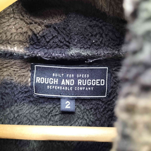 ラフアンドラゲッド ROUGH AND RUGGED ウッドランドカモ フーデッド ボア ジャケット メンズ JPN:2