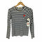 プレイコムデギャルソン PLAY COMME des GARCONS ワンポイントロゴ ボーダー L/S Tシャツ レディース JPN:M