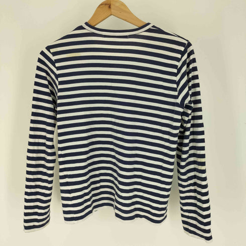 プレイコムデギャルソン PLAY COMME des GARCONS ワンポイントロゴ ボーダー L/S Tシャツ レディース JPN:M