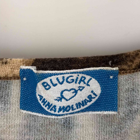 ブルーガール Blugirl レオパードニットカットソー レーヨン イタリア製 メンズ I:42 d:36
