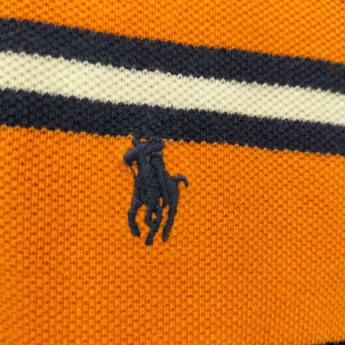 ポロバイラルフローレン Polo by RALPH LAUREN 90S ワンポイント ポニー 刺繍 マルチ ボーダー S/S ポロシャツ レディース XL(18-20)