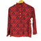 ランズエンド LANDS END レーヨン混 花柄 ヘンリーネックL/S Tシャツ レディース JPN:M