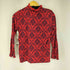 ランズエンド LANDS END レーヨン混 花柄 ヘンリーネックL/S Tシャツ レディース JPN:M