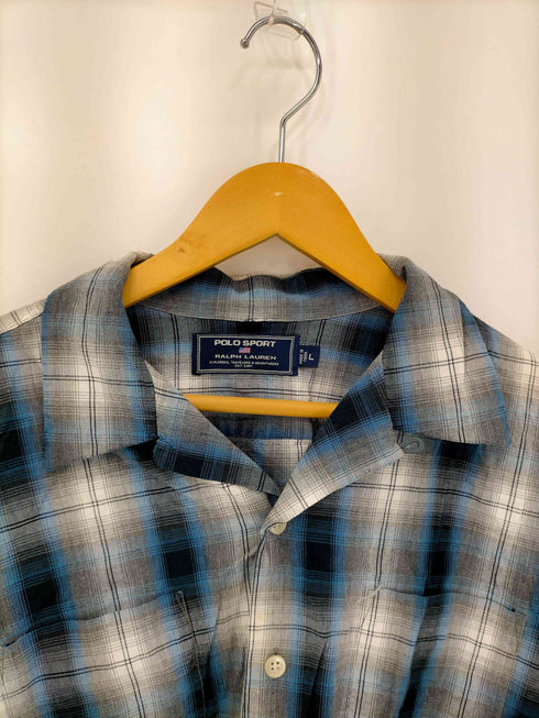 ポロスポーツラルフローレン POLO SPORT RALPH LAUREN オンブレチェック L/S 開襟シャツ メンズ import:L