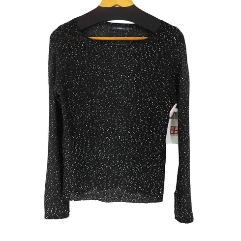 ザラ ZARA ラメ L/Sニット レディース US S