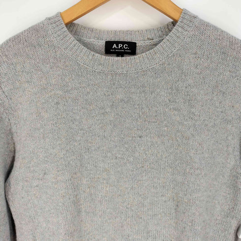 アーペーセー A.P.C. ミックスカラー ウールアルパカ クルーネックニット メンズ import:S