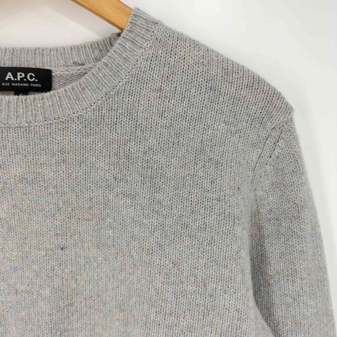 アーペーセー A.P.C. ミックスカラー ウールアルパカ クルーネックニット メンズ import:S