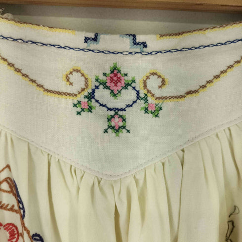 刺繍デザインフレアスカート レディース