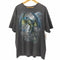 dom Dragon Lightning Castle Graphic Art Gray T Shirt ドラゴン プリント クルーネック Tシャツ メンズ import:XXL