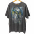 dom Dragon Lightning Castle Graphic Art Gray T Shirt ドラゴン プリント クルーネック Tシャツ メンズ import:XXL