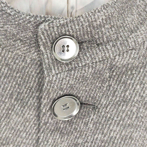 カルバンクライン CALVIN KLEIN ノーカラーロングステンカラーコート メンズ 42R M-L