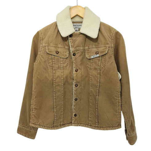アメリカーナ Americana MADE IN JAPAN 細畝 コーデュロイボアジャケット レディース import:M