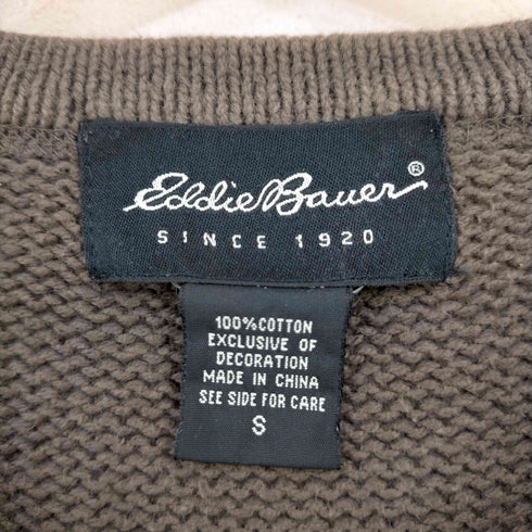 エディーバウアー Eddie Bauer スリーブポケット ハーフボタン コットンコマンドニット メンズ import:S