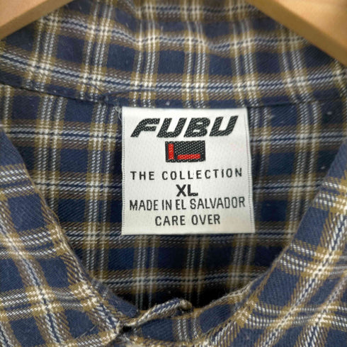 フブ FUBU 胸ロゴ刺繍 チェックシャツ メンズ JPN:XL