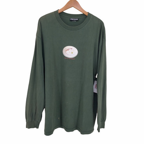 プリビレッジ PRIVILEGE WHO IS REAL CHICKEN L/S Tee メンズ JPN:XL