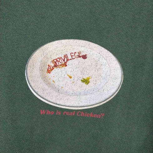プリビレッジ PRIVILEGE WHO IS REAL CHICKEN L/S Tee メンズ JPN:XL