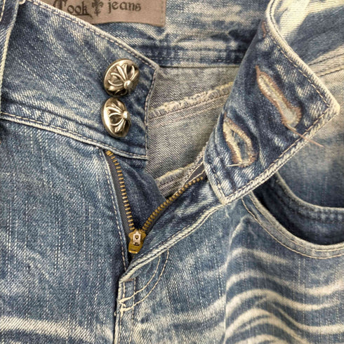 クックジーンズ cook jeans スタッズデザイン ローライズストレートデニムパンツ メンズ 30