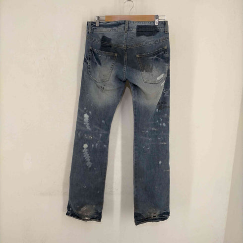 クックジーンズ cook jeans ダメージ x ブリーチ x 散弾ダメージ ローライズデニムパンツ メンズ 30