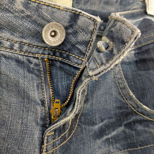 クックジーンズ cook jeans ダメージ x ブリーチ x 散弾ダメージ ローライズデニムパンツ メンズ 30